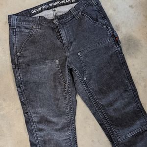 Dovetail workwear Maven Slim Black Denim Size 12 Inseam 28 Mid-rise